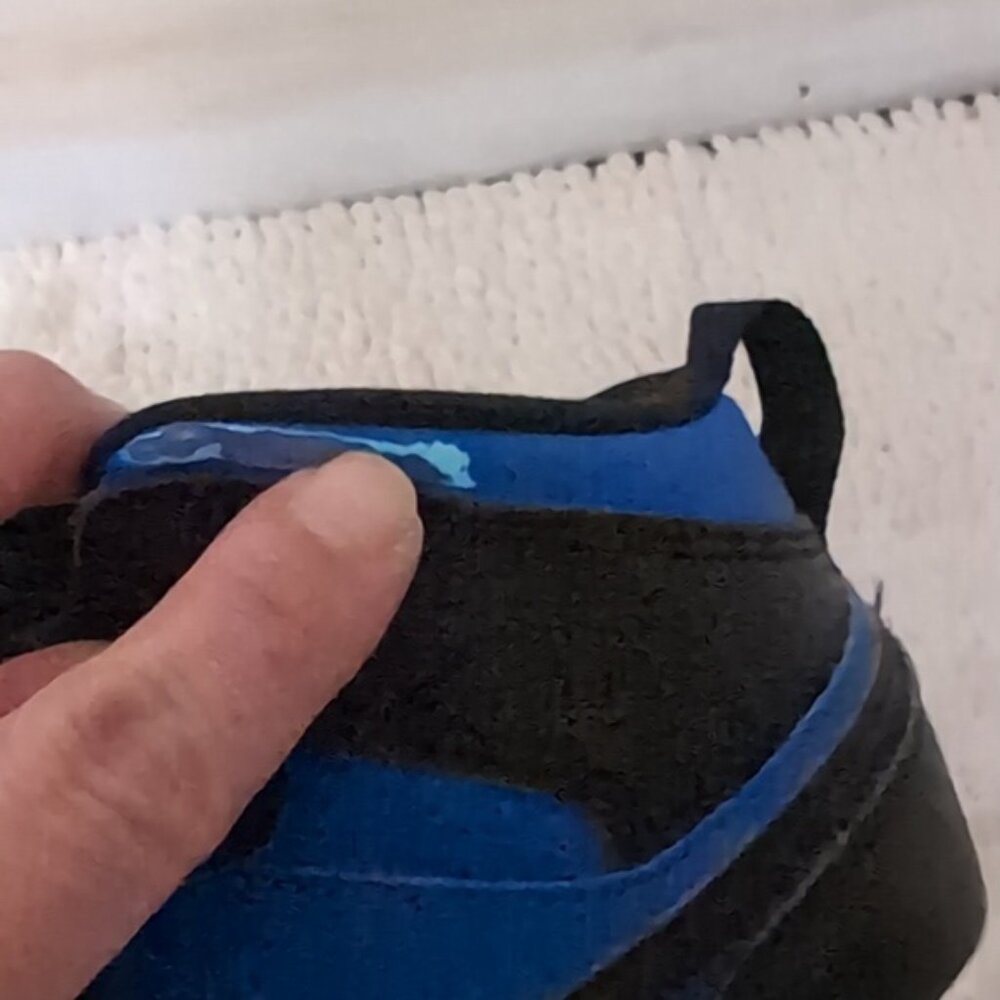 NIKE Air Jordan Kids Mid Black and Blue Sneakers 3 - Picture 5 of 10